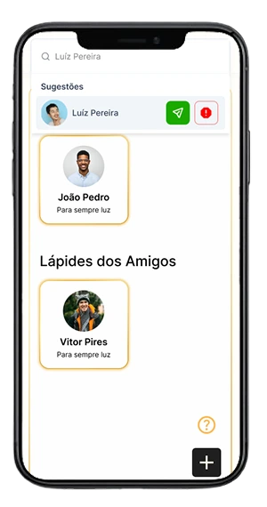 Convite amigos e familiares